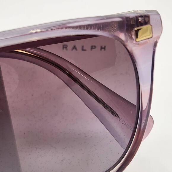 RALPH Ralph Lauren Shiny Striped Purple Sunglasses RA5293 Polarized Acetate New main image 5